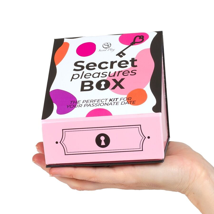 SECRET PLAY - Pleasures Box for Par: Terninger + Vibrerende Egg + Fjærpisk