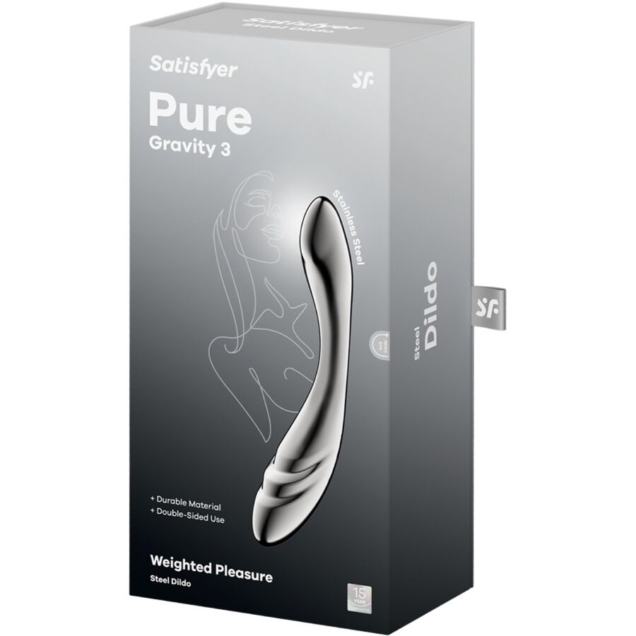 SATISFYER - Pure Gravity 3 Dobbel Ståldildo