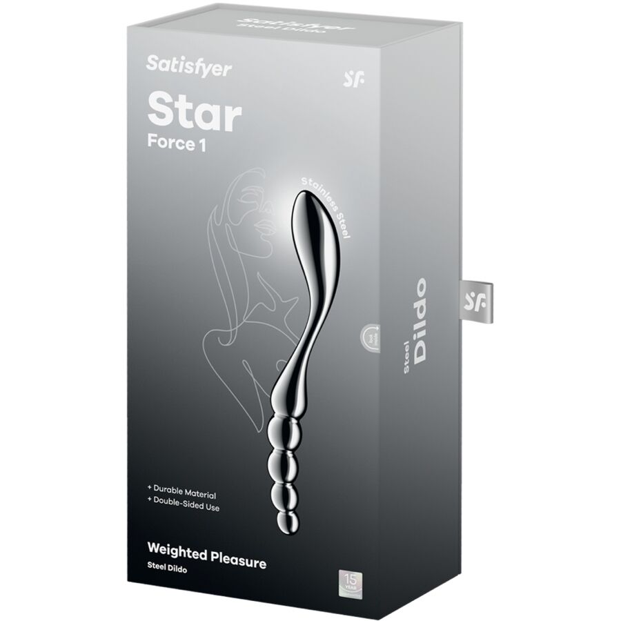 SATISFYER - Star Force 1 Dobbeltendet dildo i stål