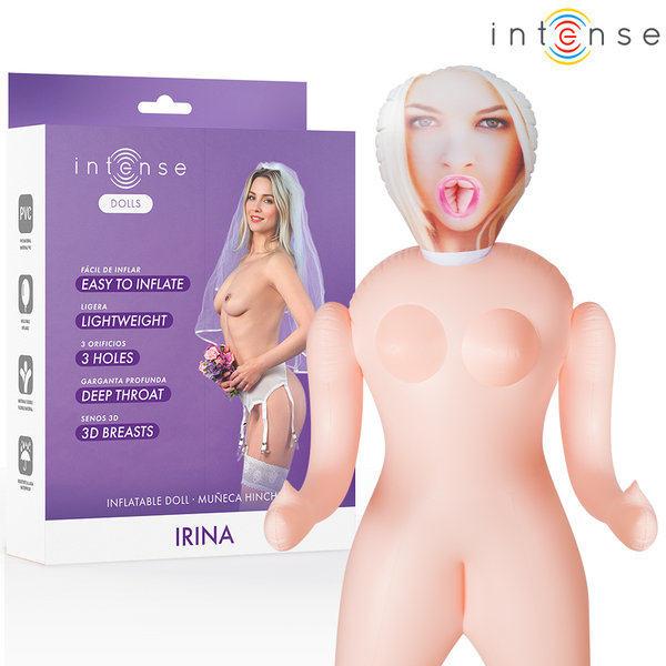 INTENSE DOLLS - Irina Oppblåsbar sexdukke med tre åpninger