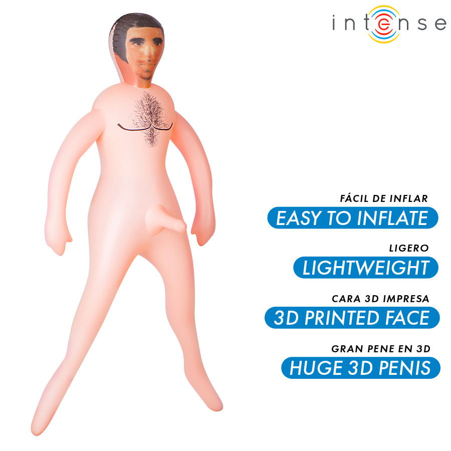 INTENSE DOLLS - Anthony Oppblåsbar mannlig sexdukke med 3D-penis