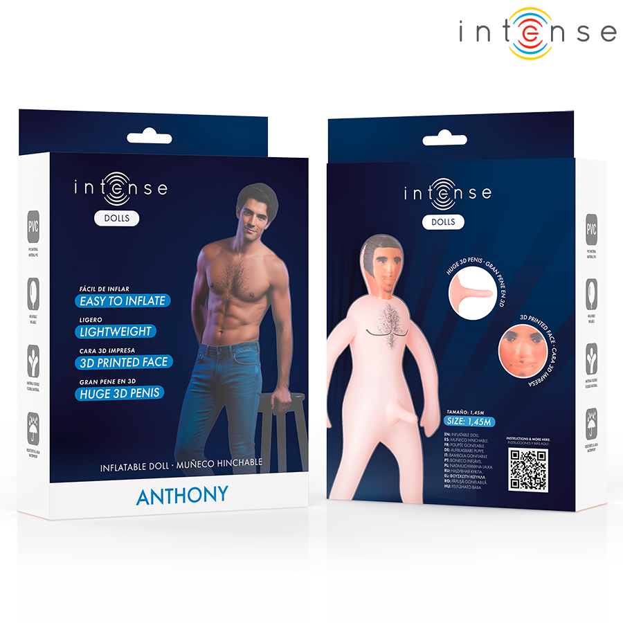 INTENSE DOLLS - Anthony Oppblåsbar mannlig sexdukke med 3D-penis