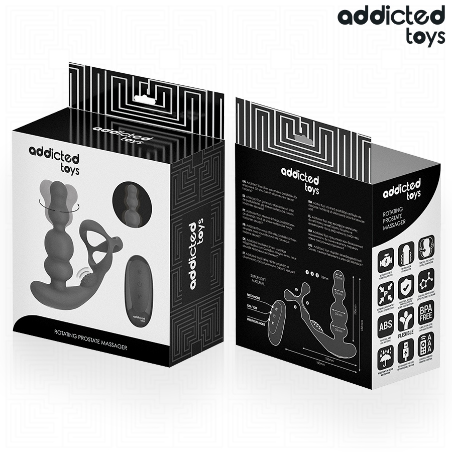 ADDICTED TOYS - Roterende Prostatamassasjer med Fjernkontroll