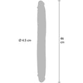 GET REAL - Dobbeldildo Silikon med Forhud Karamell 46 cm