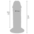 GET REAL - Deluxe Tykk Dildo Dobbel Tetthet 15 cm