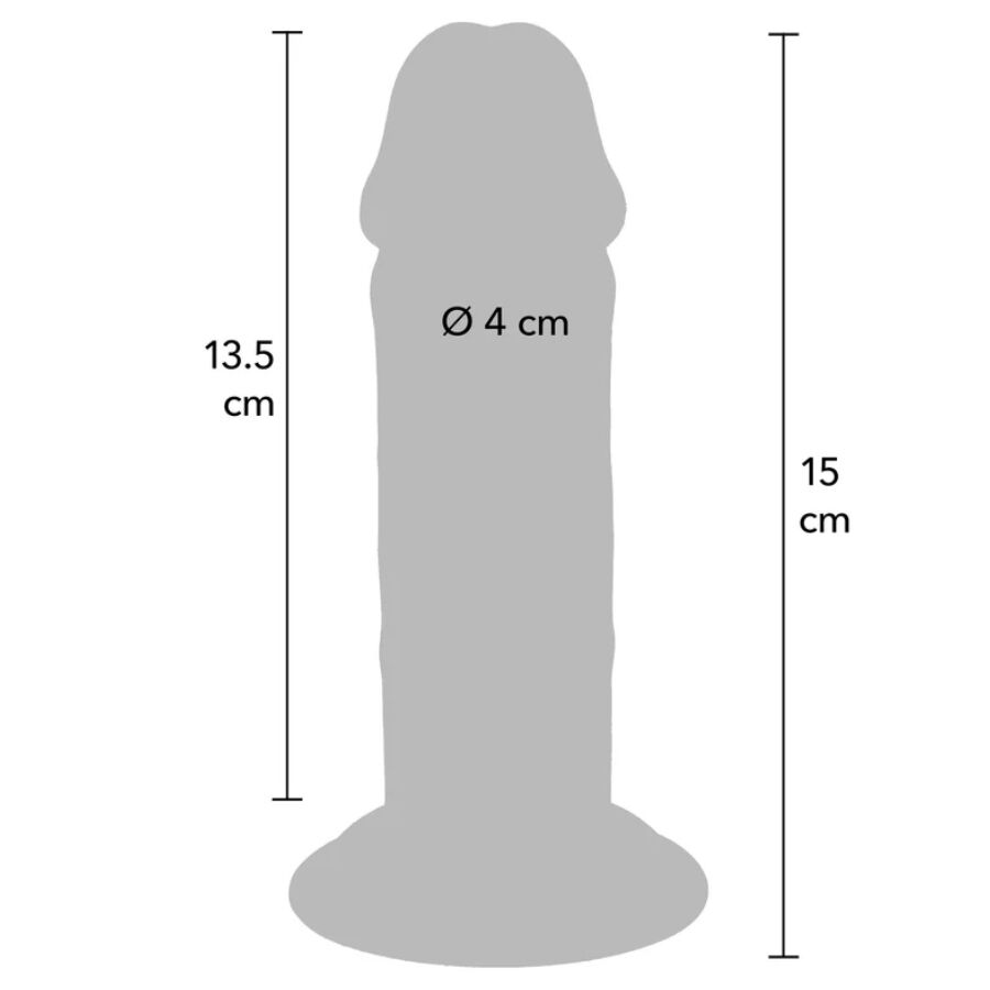 GET REAL - Deluxe Tykk Dildo Dobbel Tetthet 15 cm