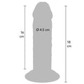 GET REAL - Deluxe Tykk Dildo Dobbel Tetthet 18 cm