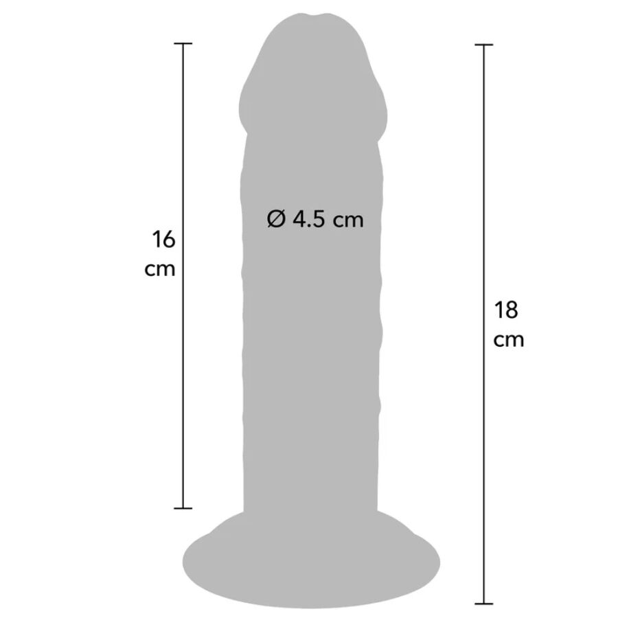GET REAL - Deluxe Tykk Dildo Dobbel Tetthet 18 cm