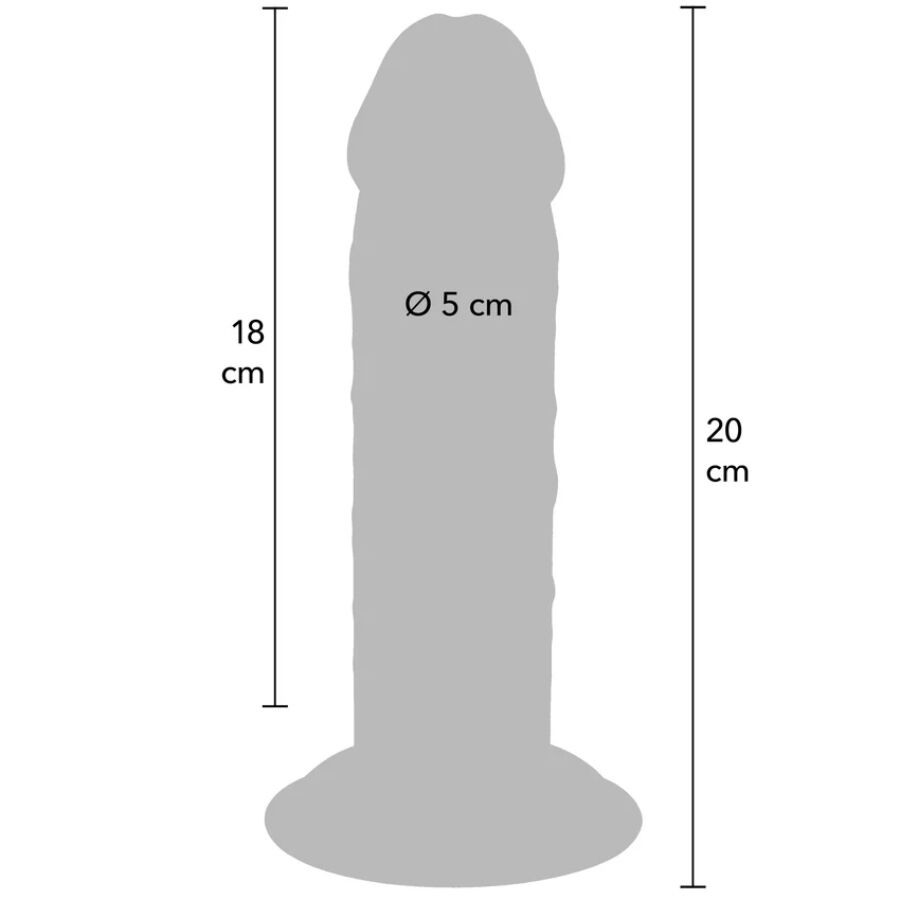 GET REAL - Deluxe Tykk Dildo Dobbel Tetthet 20 cm