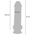 GET REAL - Deluxe Realistisk Dildo med Baller Ekstra Tykk 31 cm