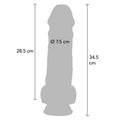 GET REAL - Deluxe Realistisk Dildo med Baller Ekstra Tykk 34,5 cm