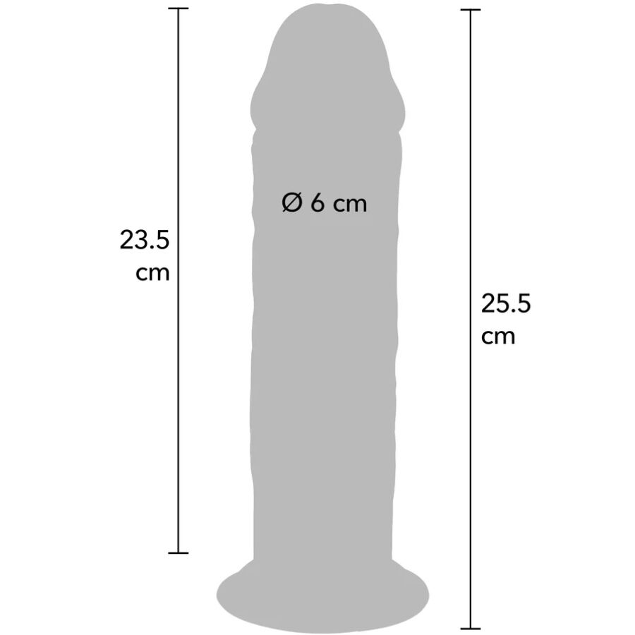 GET REAL - Deluxe Tykk Dildo Dobbel Tetthet 25,5 cm