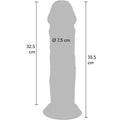 GET REAL - Deluxe Tykk Dildo Dobbel Tetthet 35,5 cm