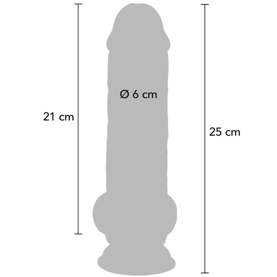 GET REAL - Deluxe Realistisk penis med baller Ekstra tykk 25 cm