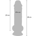 GET REAL - Deluxe Realistisk Dildo med Baller Ekstra Tykk 28 cm