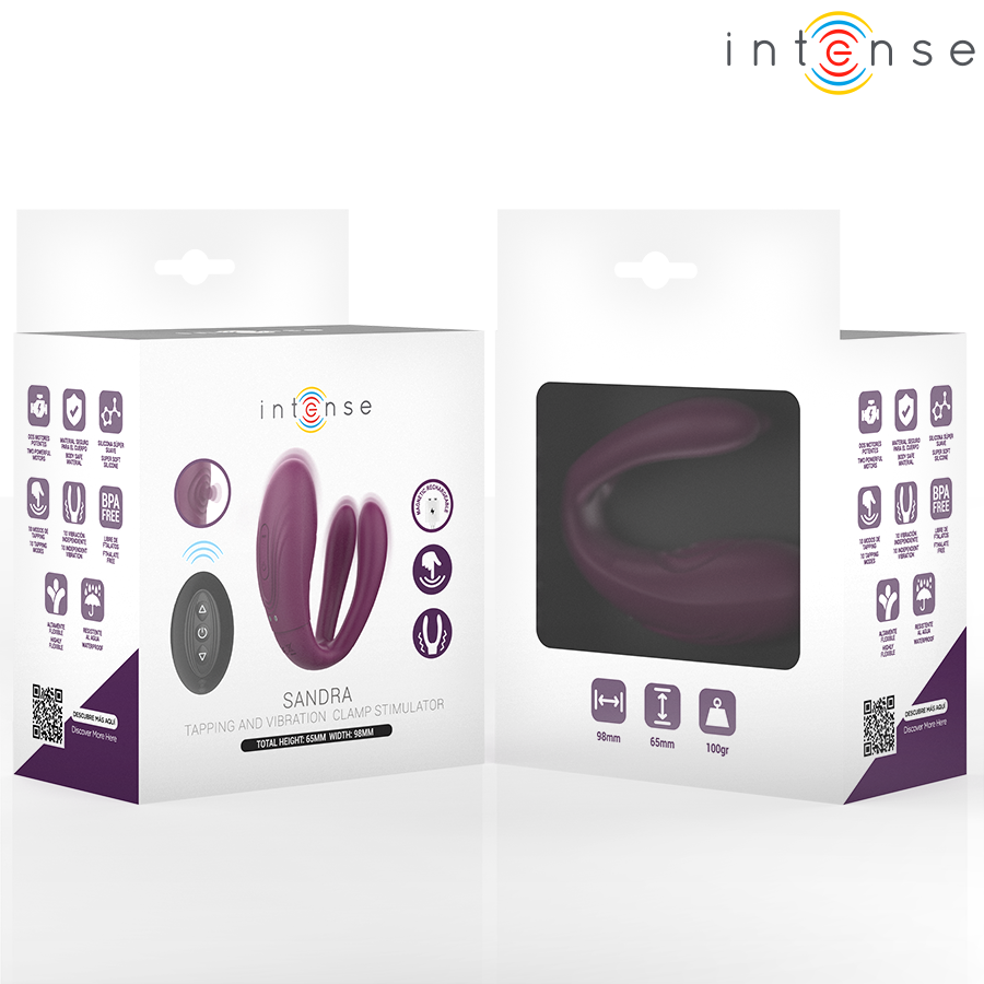INTENSE - Sandra Vibrator med tapping og fjernkontroll