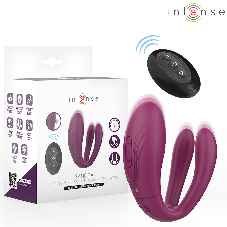 INTENSE - Sandra Vibrator med tapping og fjernkontroll