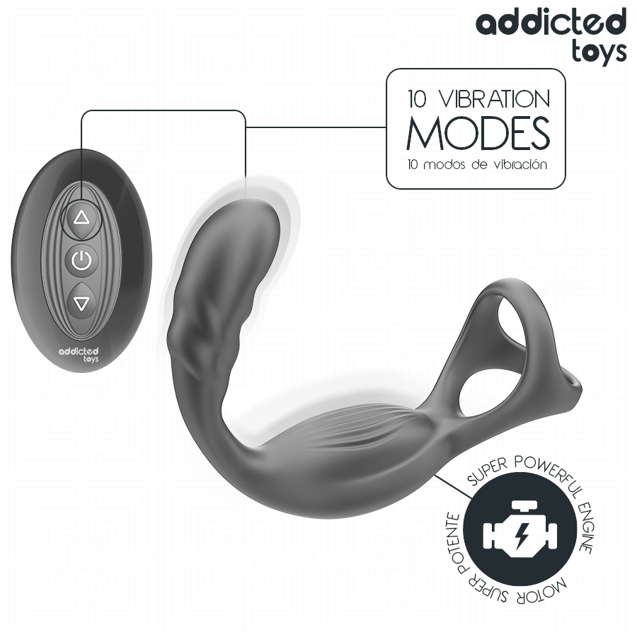 ADDICTED TOYS - Penisring med Analplugg