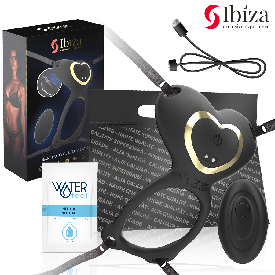 IBIZA - Heart Trusevibrator med fjernkontroll