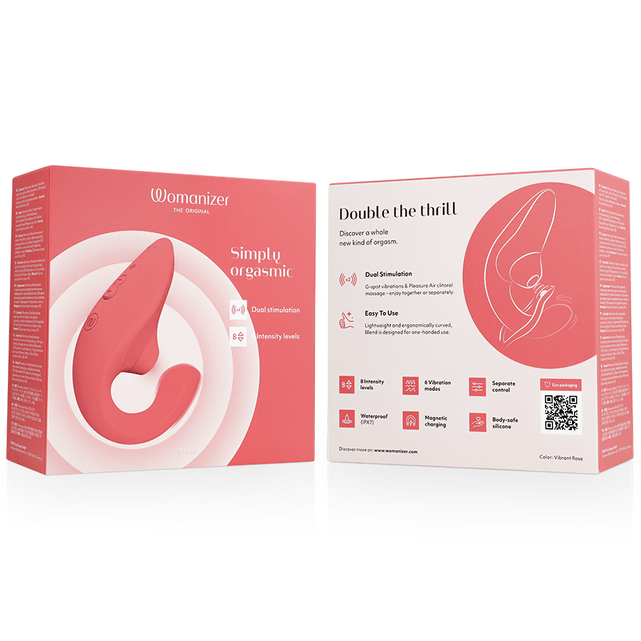 WOMANIZER - Blend Rabbitvibrator Rosenrød