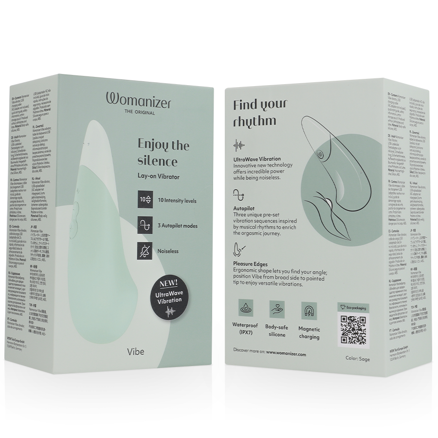Womanizer - Vibe Lay-on Stillegående Vibrator Salviegrønn