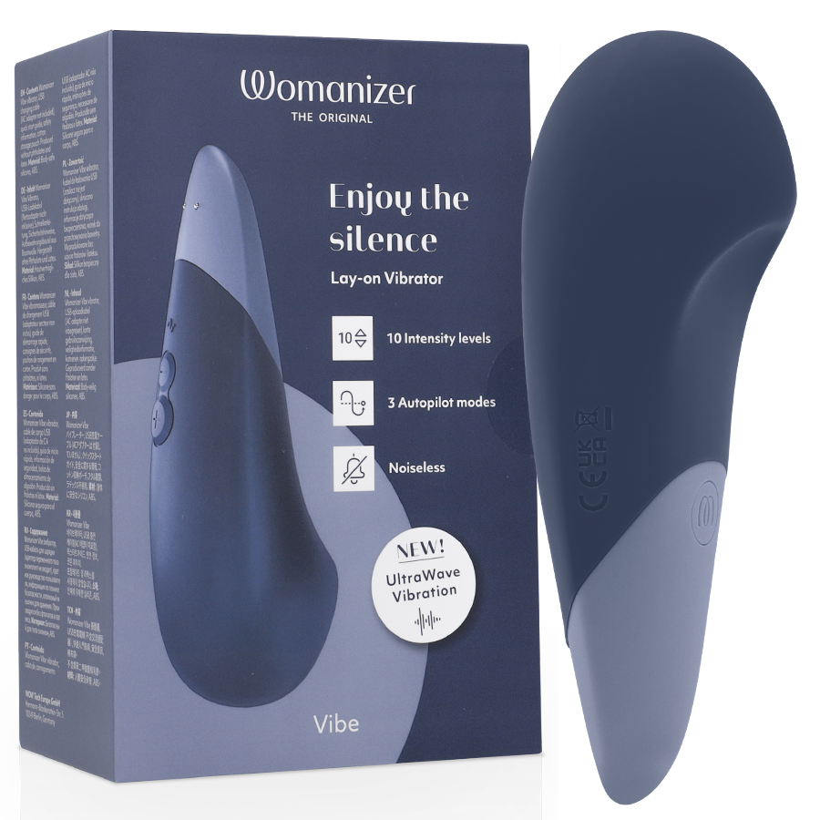 Womanizer - Vibe Lay-on Stillegående Vibrator Mørkeblå