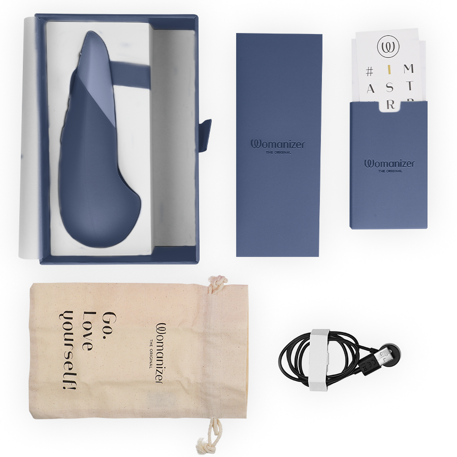 Womanizer - Vibe Lay-on Stillegående Vibrator Mørkeblå