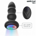 ADDICTED TOYS - Støtende Vibrerende Analplugg med LED og Fjernkontroll