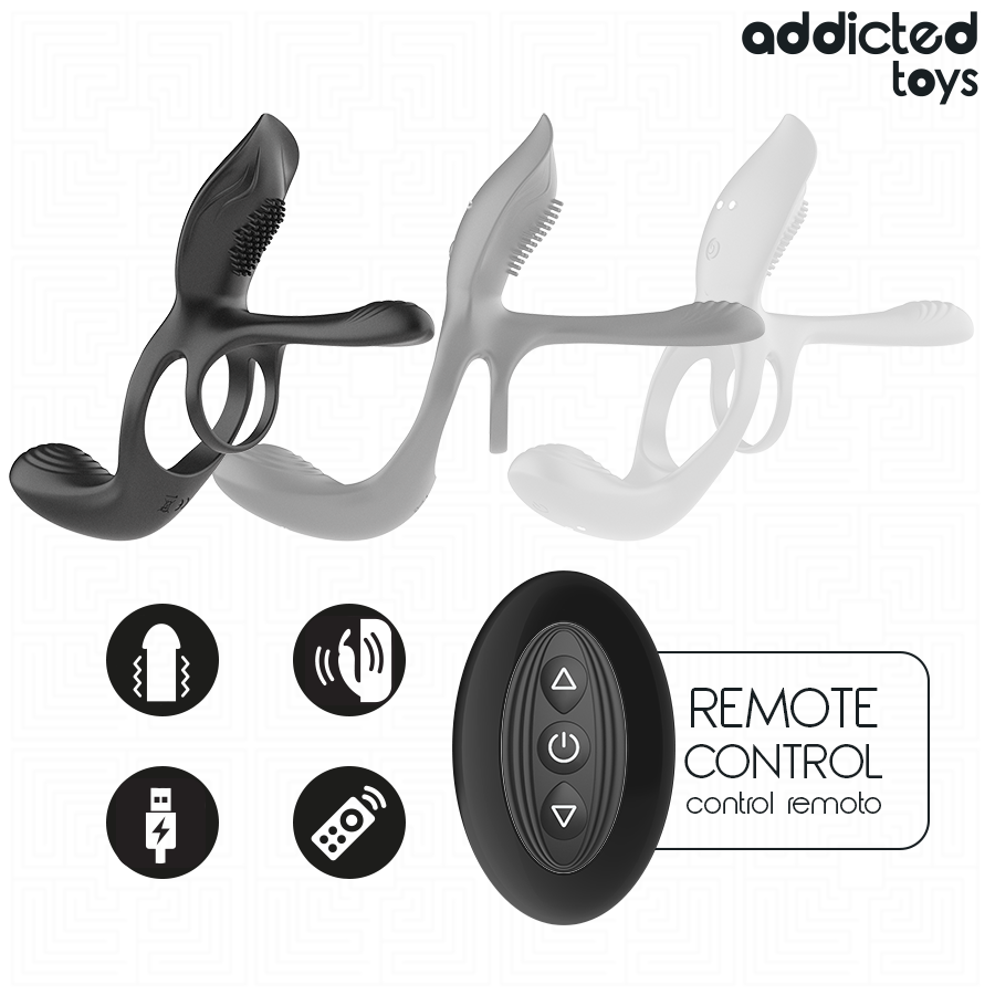 ADDICTED TOYS - Dobbel Penisring med Klitorisstimulator