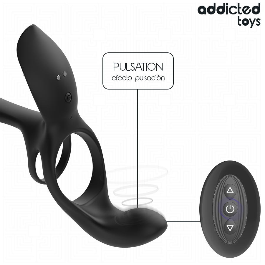 ADDICTED TOYS - Dobbel Penisring med Klitorisstimulator