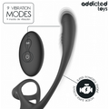 ADDICTED TOYS - Penisring med Vibrasjon, 360° Rotasjon og Pungstimulator