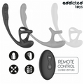 ADDICTED TOYS - Penisring med Vibrasjon, 360° Rotasjon og Pungstimulator