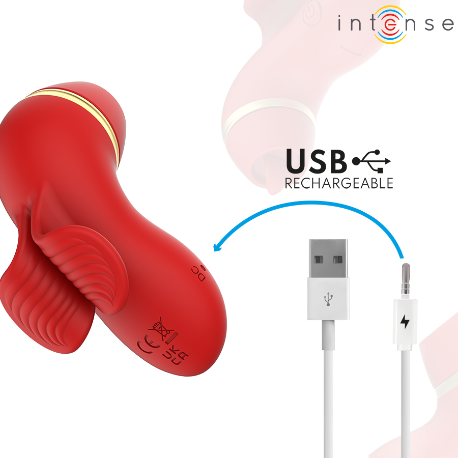 INTENSE - Patty Klitorisstimulator med 4 hoder, sug, tapping & tunge