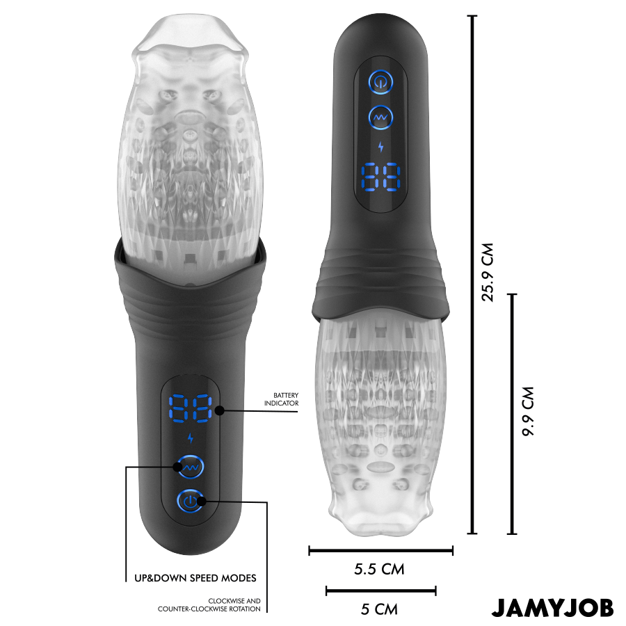 JAMYJOB - Blow-R Masturbator med støt & rotasjon