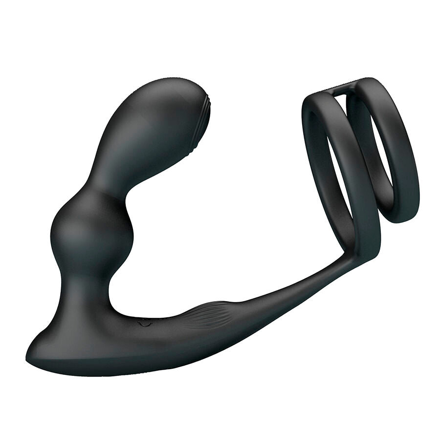 MR PLAY - Vibrerende Analplugg med Penisring og Fjernkontroll