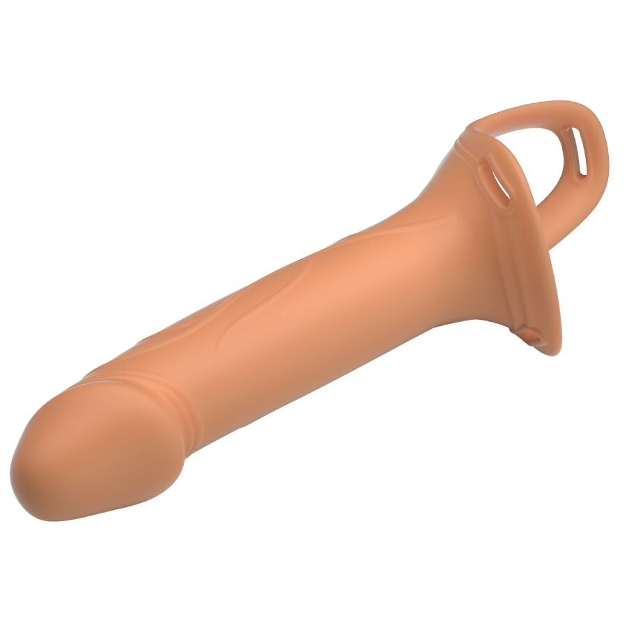 PRETTY LOVE - Landon Vibrerende hul strap-on Naturfarge