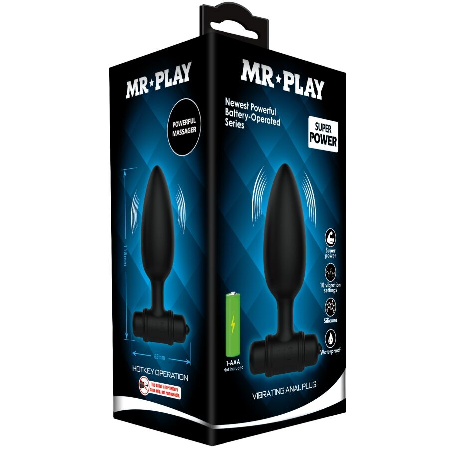 MR PLAY - Super Power Vibrerende Analplugg