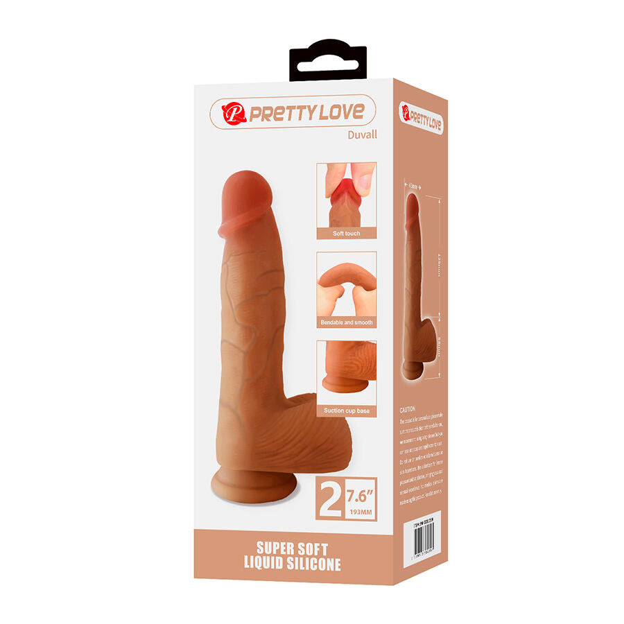 PRETTY LOVE - Duvall Realistisk dildo med sugekopp 19,3 cm