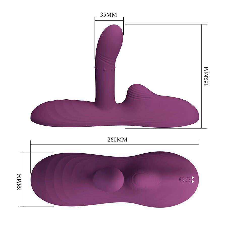 PRETTY LOVE - Luka Sittevibrator med varme & fjernkontroll