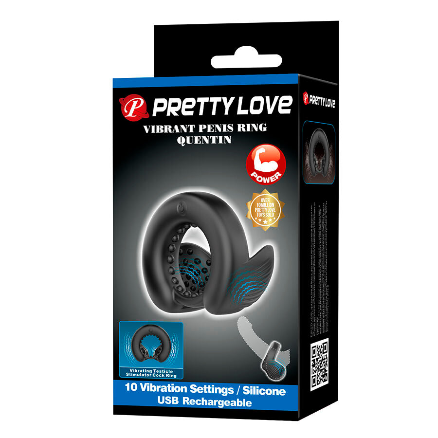 PRETTY LOVE - Quentin Penisring med pungstimulator