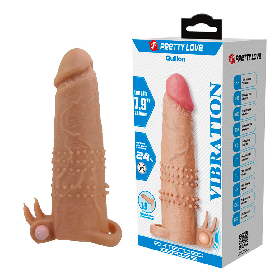 PRETTY LOVE - Quillon Penissleeve med klitorisstimulator & vibrasjon