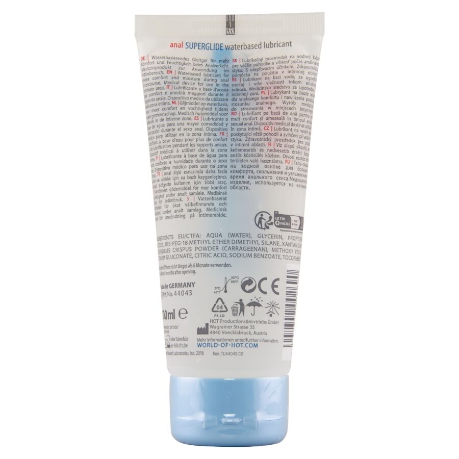 HOT - Anal Superglide Vannbasert Glidemiddel 100 ml