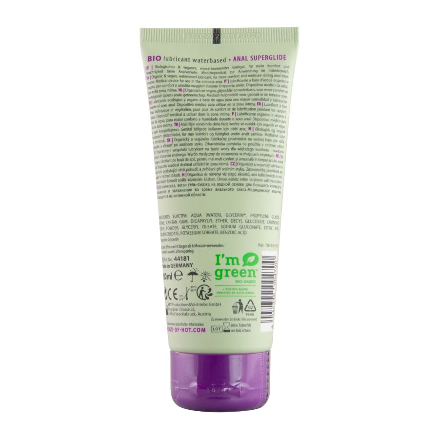 HOT - Bio Glidemiddel Vannbasert Anal 100 ml