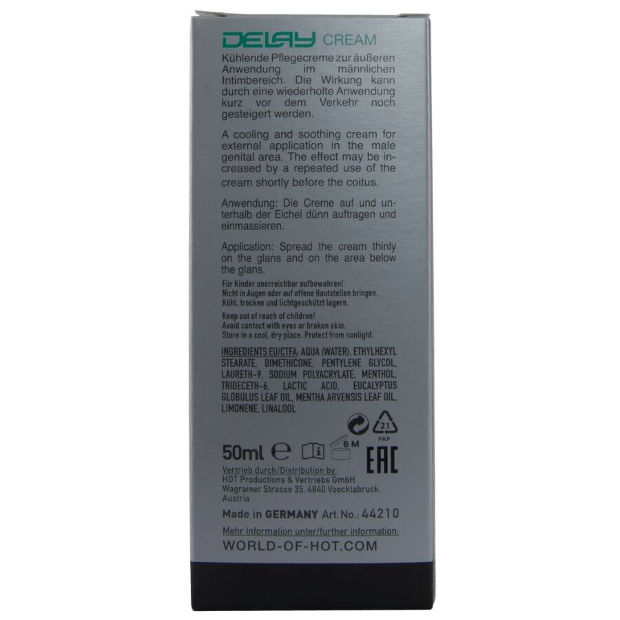 HOT - Forsinkende Krem 50 ml