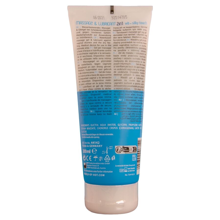 HOT - Massasje- og Glidegel 2-i-1 Silky Touch 200 ml