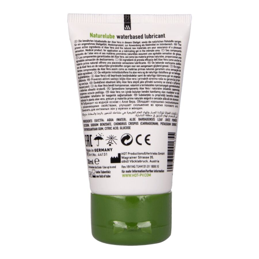 HOT - Nature Glidemiddel Vannbasert Aloe Vera 30 ml