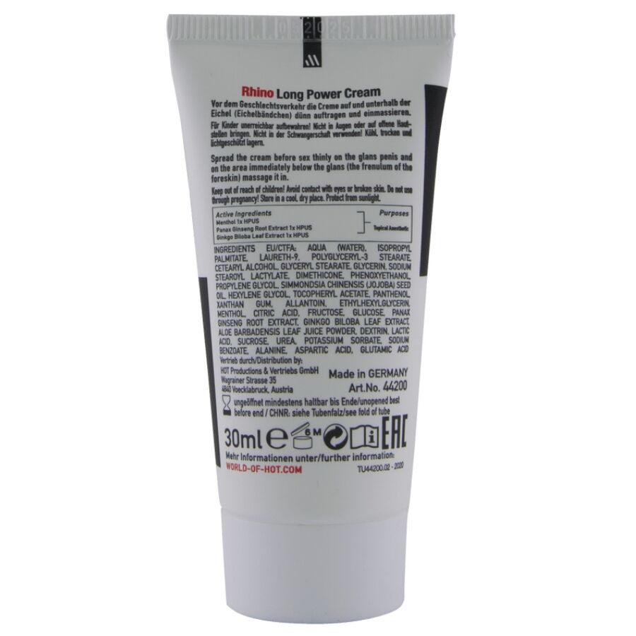 HOT - Rhino Long Power Forsinkende Krem 30 ml