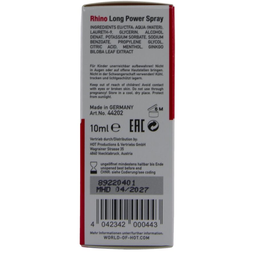 HOT - Rhino Long Power Forsinkende spray 10 ml