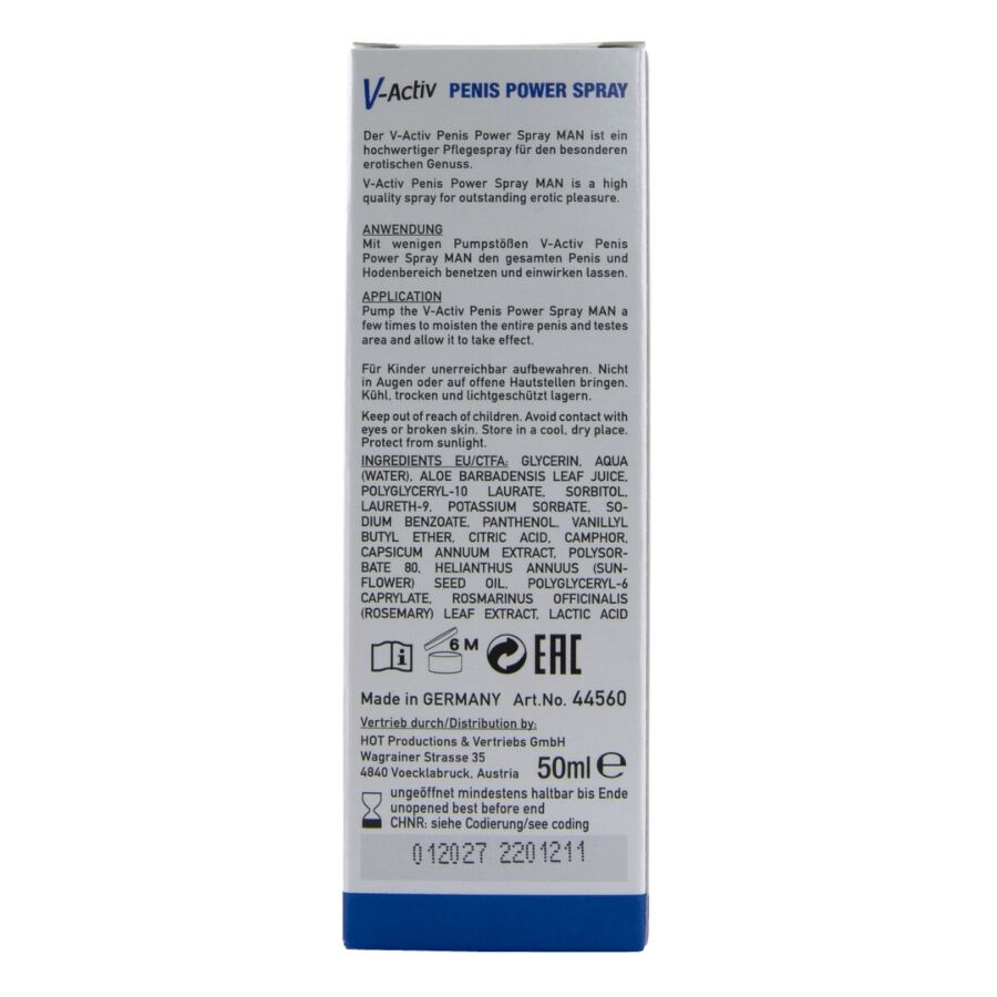 HOT - V-Activ Penis Power Spray for menn 50 ml