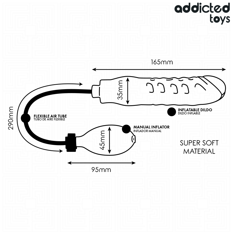ADDICTED TOYS - Oppblåsbar Dildo Modell 3
